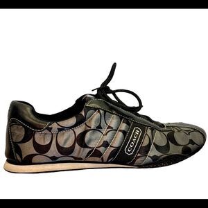 Coach Womens Sneakers Shoes Kirby Lace Up Black Gray 9.5